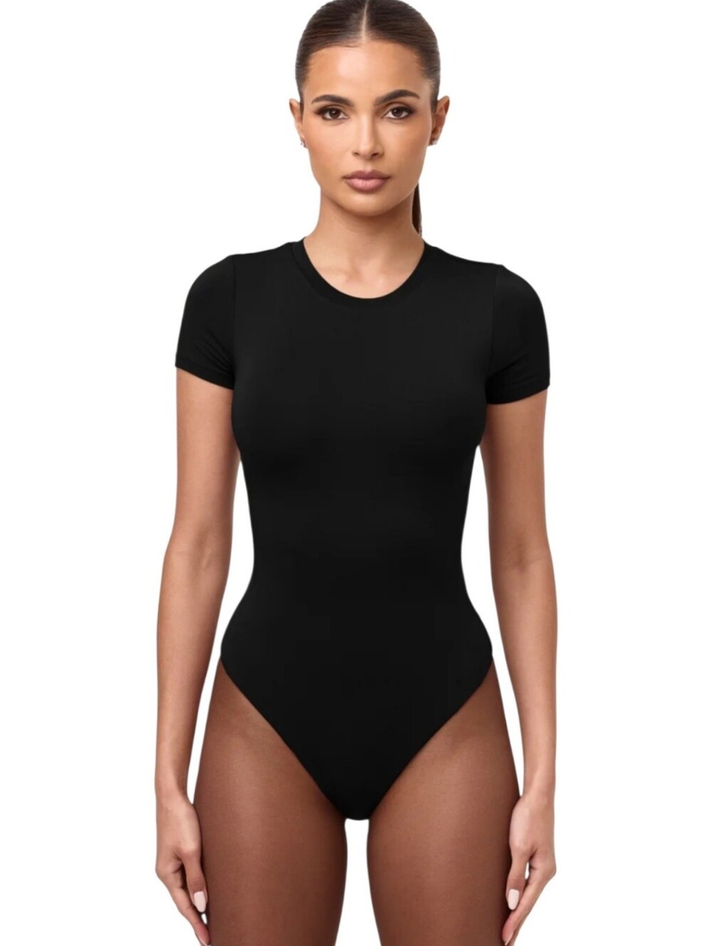 NWT Naked Wardrobe Black Crewneck Bodysuit Size‎ 2X